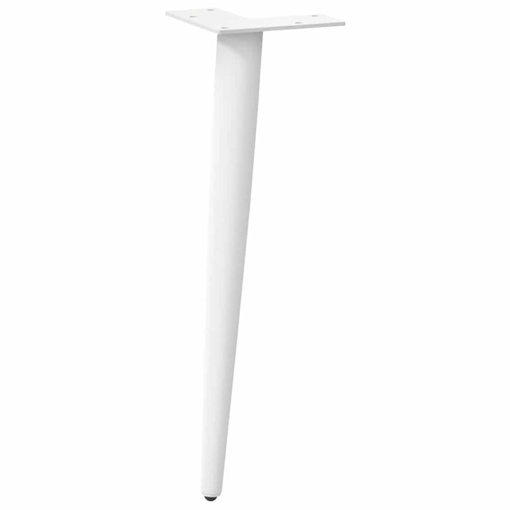 Produktbild för Soffbordsben koniska 4 st vita 42-43 cm stål