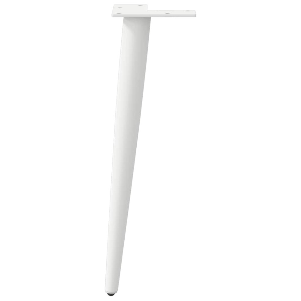 Produktbild för Soffbordsben koniska 4 st vita 42-43 cm stål