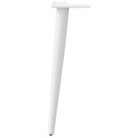 Produktbild för Soffbordsben koniska 4 st vita 42-43 cm stål