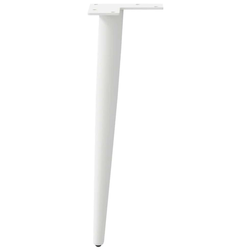 Produktbild för Soffbordsben koniska 4 st vita 42-43 cm stål
