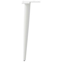 Produktbild för Soffbordsben koniska 4 st vita 42-43 cm stål