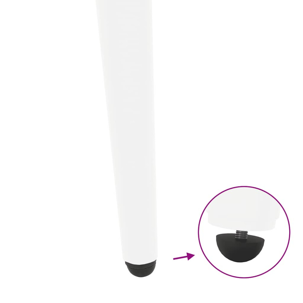 Produktbild för Soffbordsben koniska 4 st vita 42-43 cm stål