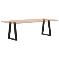 Produktbild för Soffbordsben V-formade 2 st svart 50x(72-73) cm stål