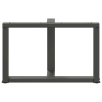 Produktbild för Soffbordsben T-formade 2 st antracit 70x25x(42-43) cm stål