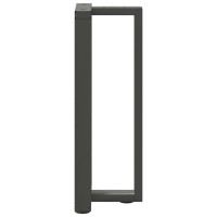 Produktbild för Konsolbordsben T-formad 2 st antracit 38x25x(72-73) cm stål