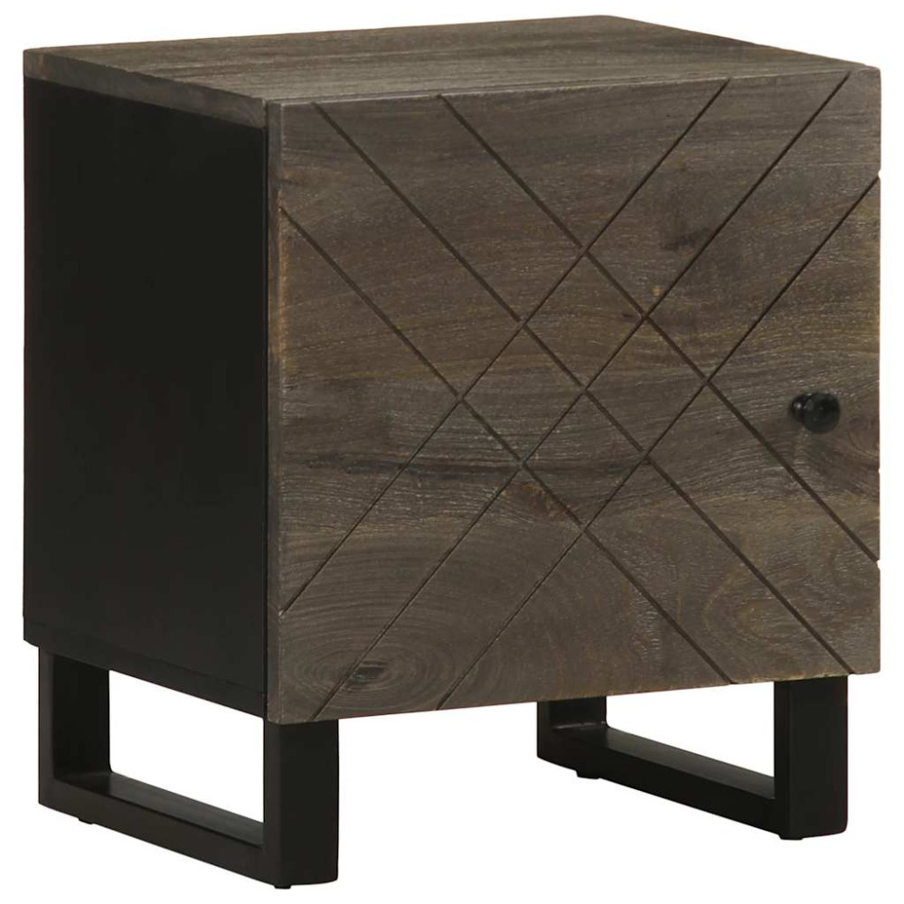Produktbild för Sängbord 2 st svart 40x33x46 cm massivt mangoträ