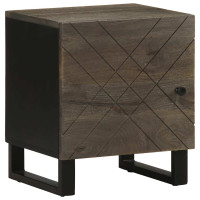 Produktbild för Sängbord 2 st svart 40x33x46 cm massivt mangoträ