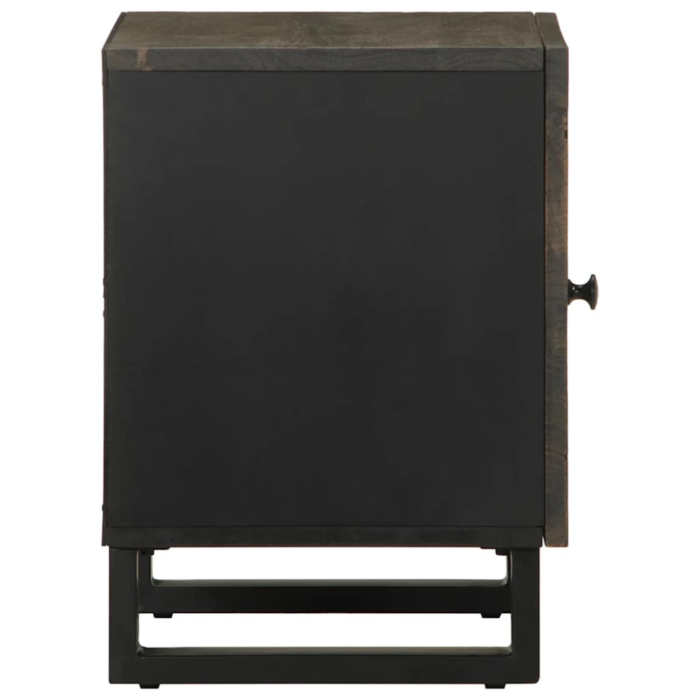 Produktbild för Sängbord 2 st svart 40x33x46 cm massivt mangoträ