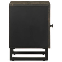 Produktbild för Sängbord 2 st svart 40x33x46 cm massivt mangoträ