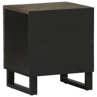 Produktbild för Sängbord 2 st svart 40x33x46 cm massivt mangoträ