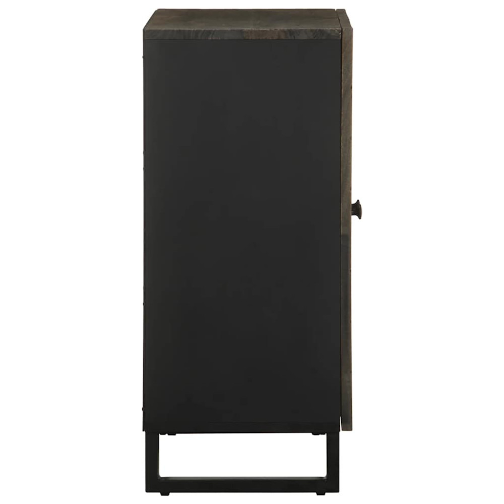 Produktbild för Skänk svart 60x33x75 cm massivt mangoträ