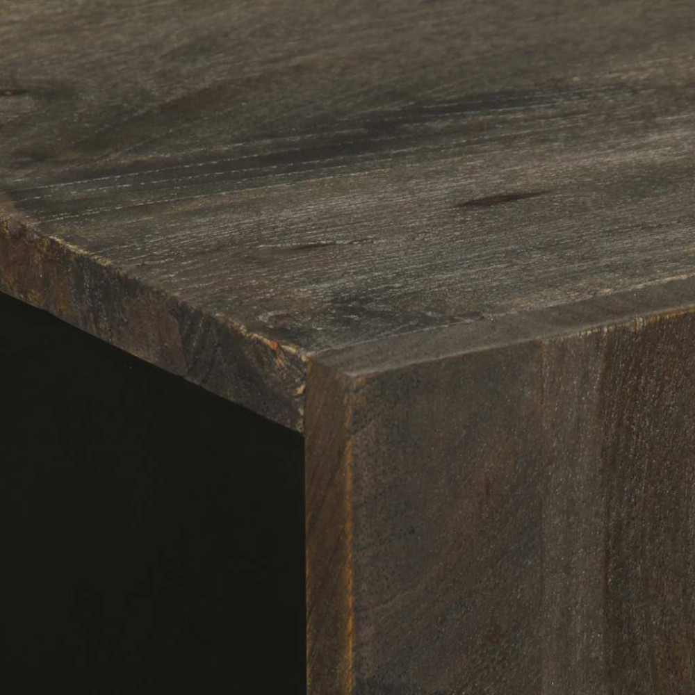 Produktbild för Skänk svart 60x33x75 cm massivt mangoträ