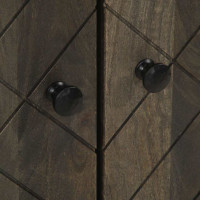 Produktbild för Skänk svart 60x33x75 cm massivt mangoträ