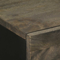 Produktbild för Skänk svart 60x33x75 cm massivt mangoträ