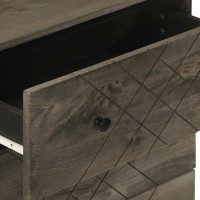 Produktbild för Skänk svart 60x33x75 cm massivt mangoträ