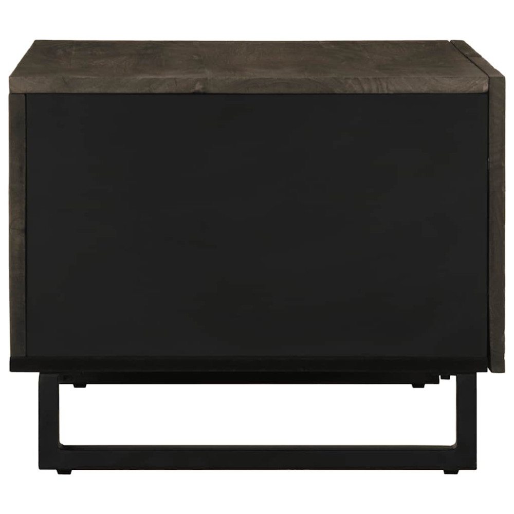 Produktbild för Soffbord svart 80x50x40 cm massivt mangoträ