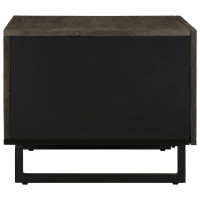 Produktbild för Soffbord svart 80x50x40 cm massivt mangoträ