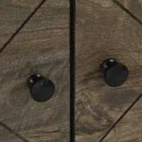 Produktbild för Soffbord svart 80x50x40 cm massivt mangoträ