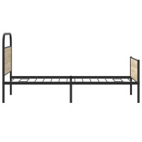 Produktbild för Sängram utan madrass sonoma-ek 107x203 cm konstruerad trä