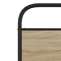 Produktbild för Sängram utan madrass sonoma-ek 107x203 cm konstruerad trä