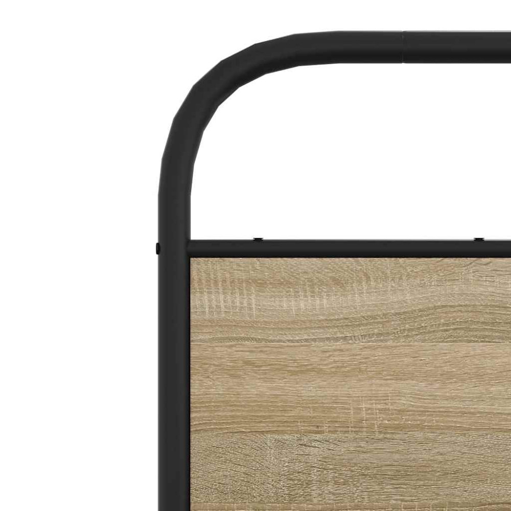 Produktbild för Sängram utan madrass sonoma-ek 135x190 cm konstruerad trä
