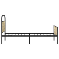 Produktbild för Sängram utan madrass sonoma-ek 107x203 cm konstruerad trä