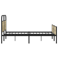 Produktbild för Sängram utan madrass sonoma-ek 135x190 cm konstruerad trä
