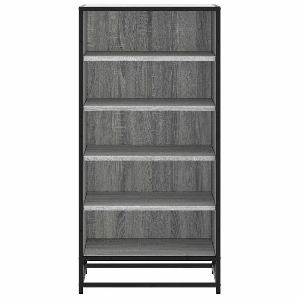 Produktbild för Skohylla grå sonoma 48x38x97,5 cm konstruerat trä