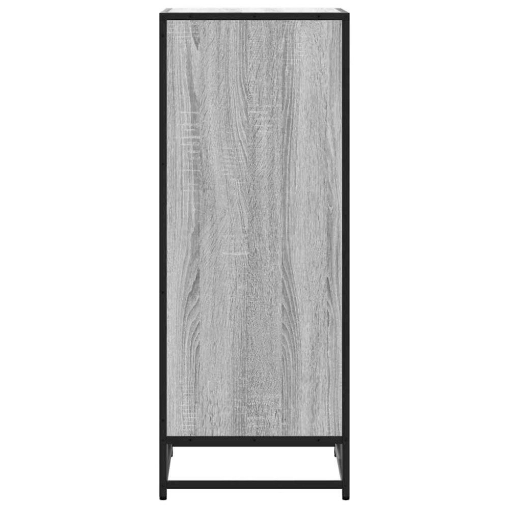 Produktbild för Skohylla grå sonoma 48x38x97,5 cm konstruerat trä