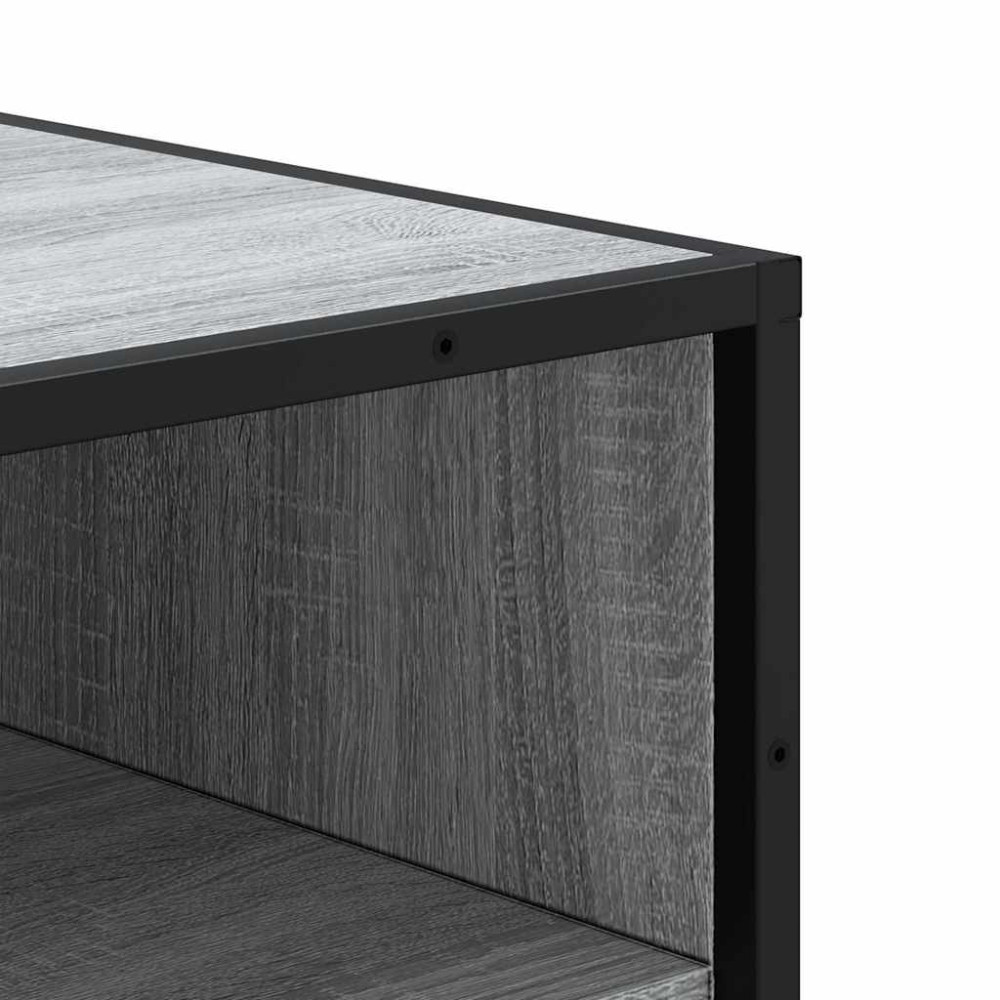 Produktbild för Skohylla grå sonoma 48x38x97,5 cm konstruerat trä