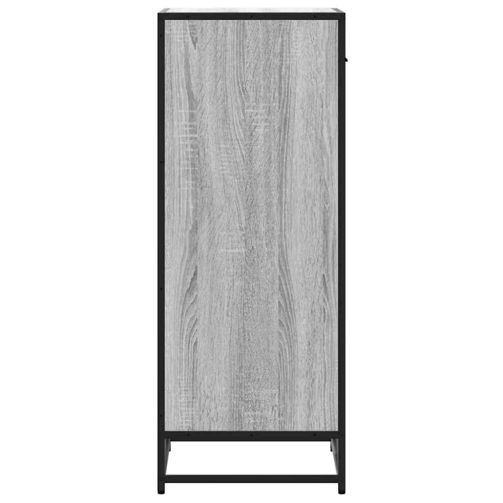 Produktbild för Skohylla grå sonoma 48x38x97,5 cm konstruerat trä