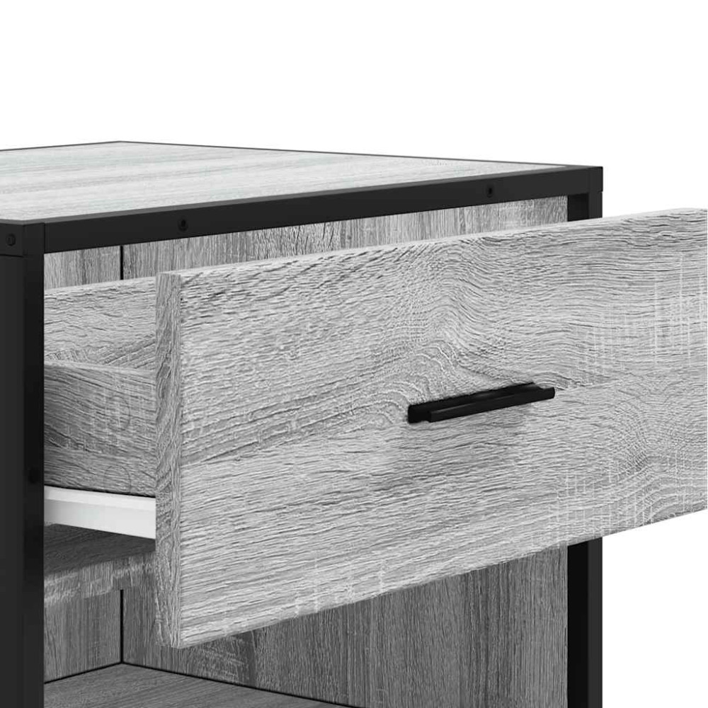 Produktbild för Skohylla grå sonoma 48x38x97,5 cm konstruerat trä