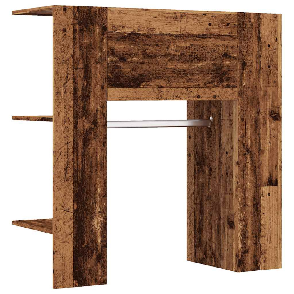 Produktbild för Hallskåp åldrat trä 97,5x37x99 cm konstruerat trä