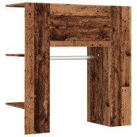 Produktbild för Hallskåp åldrat trä 97,5x37x99 cm konstruerat trä