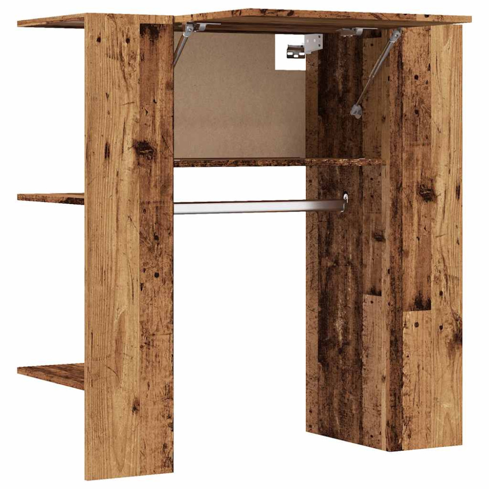 Produktbild för Hallskåp åldrat trä 97,5x37x99 cm konstruerat trä