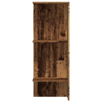 Produktbild för Hallskåp åldrat trä 97,5x37x99 cm konstruerat trä