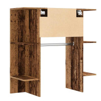 Produktbild för Hallskåp åldrat trä 97,5x37x99 cm konstruerat trä