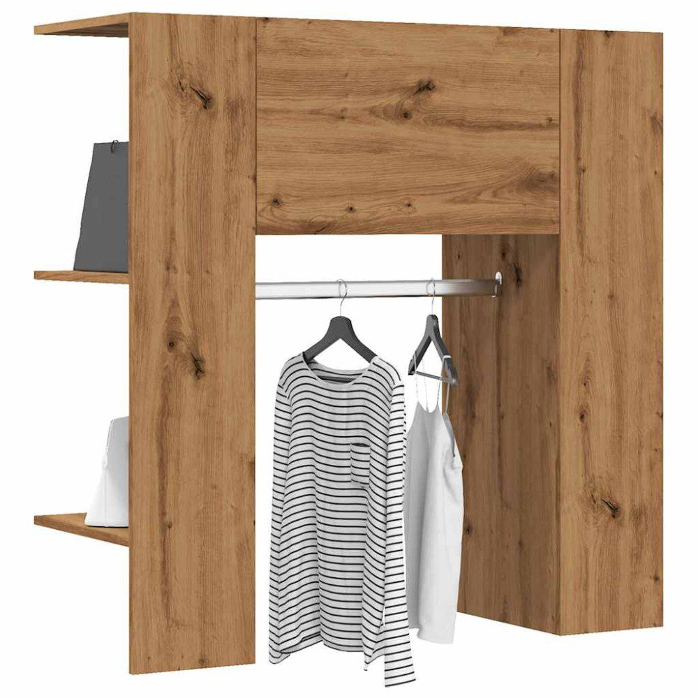 Produktbild för Hallskåp artisan ek 97,5x37x99 cm konstruerat trä