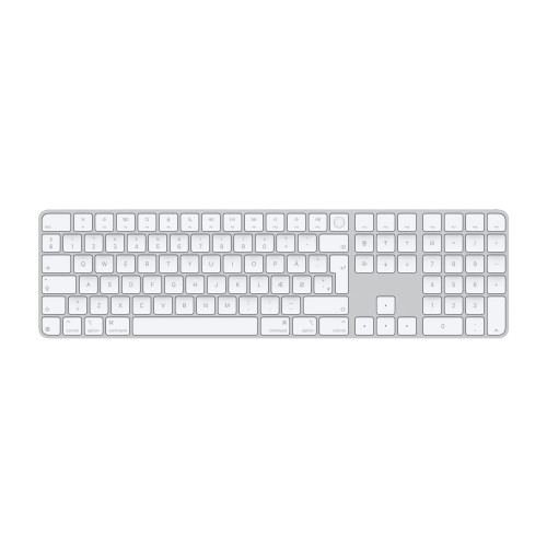 Apple Apple Magic Keyboard with Touch ID and Numeric Keypad - tangentbord - USB-C - QWERTY - dansk - white keys Inmatningsenhet