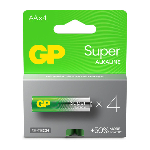 GP Super Alkaline Battery AA LR6 4-pack