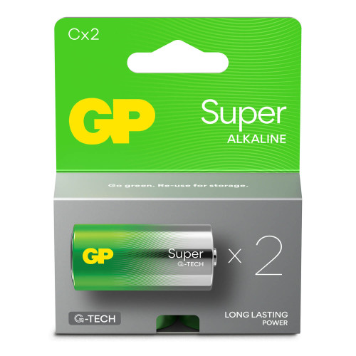 GP Super Alkaline Battery C LR14 2-pack