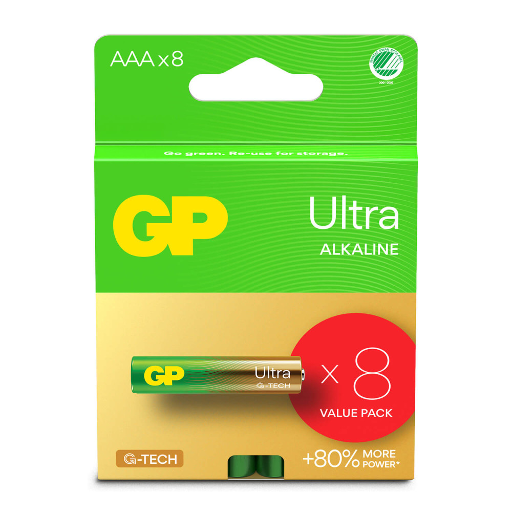 Produktbild för Ultra Alkaline Battery AAA LR03 8-pack