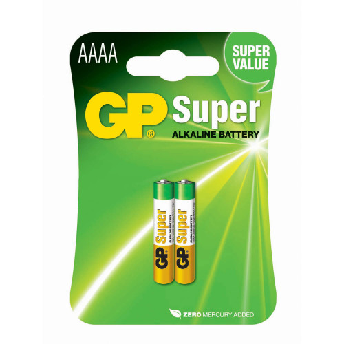 GP Alkaline Battery AAAA LR61 2-pack