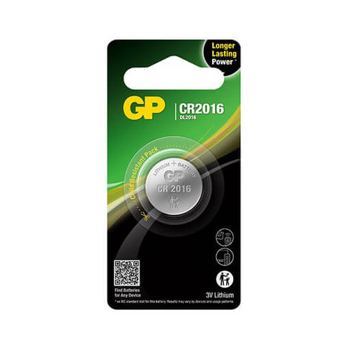 GP Lithium Coin Cell CR2016 1-pack