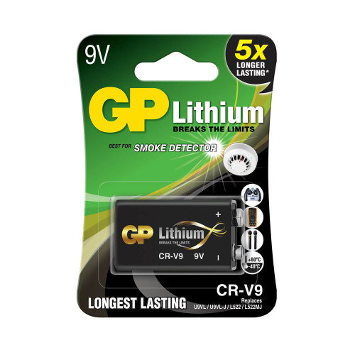 GP Lithium Battery 9V 1-pack