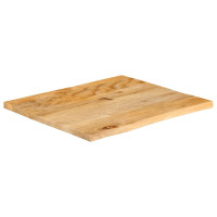 Produktbild för Bordsskiva 60x60x2,5 cm levande kant massivt mangoträ