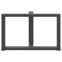 Produktbild för Soffbordsben T-formade 2 st antracit 60x25x(42-43) cm stål