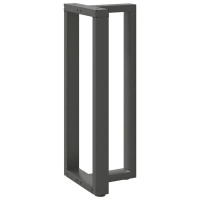 Produktbild för Barbordsben T-formad 2 st antracit 40x35x(101-102) cm stål