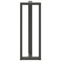 Produktbild för Barbordsben T-formad 2 st antracit 50x35x(111-112) cm stål