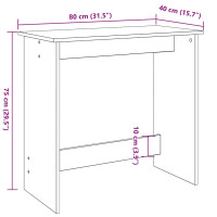 Produktbild för Skrivbord vit 80x40x75 cm konstruerat trä